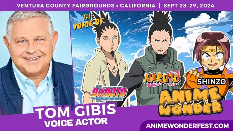 shikamaru voice actor, anime expo, anime socal, tom gibis, anime event in ventura