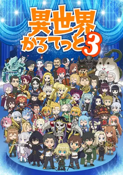 Isekai Quartet season 3 main visual Isekai Quartet Season 3: Theme Song Artists and October 13 Premiere Unveiled