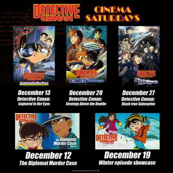 conan Detective Conan: Black Iron Submarine, 2 More Detective Conan Films Stream on YouTube Every Saturday This December